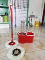 Easy Magic Floor Cleaning 360° Spin Bucket Mop Set With Dual Mop Heads And steel round. 