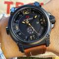 NAVIFORCE NF9099 Day/ Date Function Casual Quartz Watch For Men - Brown - Brown. 