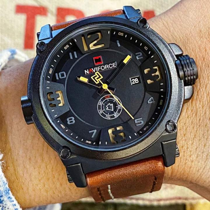NAVIFORCE%20NF9099%20Day/%20Date%20Function%20Casual%20Quartz%20Watch%20For%20Men%20-%20Brown%20-%20Brown%20-%20Image%209