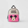 Disney 2025 New Cute Mickey Children's Backpack Girls Cartoon Print Large Capacity Book Storage Kindergarten Baby School Bag. 