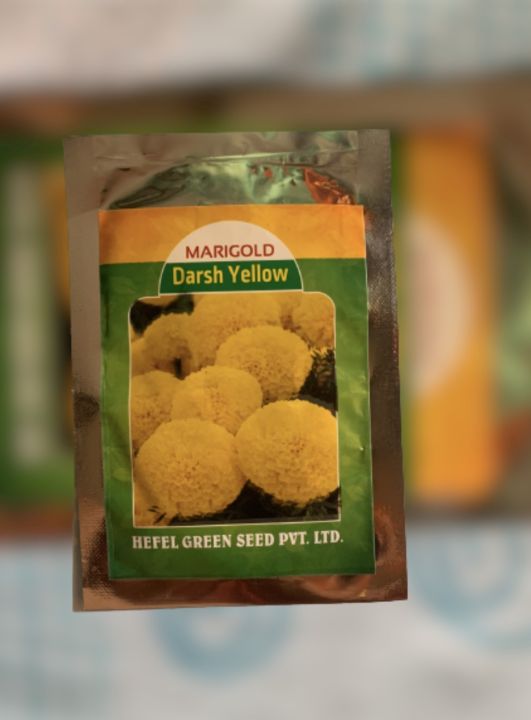 100 Seeds Marigold Flower Original Pack Seeds Darsh Yellow
