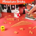 400 Pieces Mini Bricks for Landscaping Miniature Bricks Brick Wall Small Bricks for Garden Parts,1/35 Scale. 