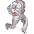 2X Heavy Duty Fitness Weight Loss Sweat Sauna Suit Exercise Gym Anti-Rip Silver XL. 