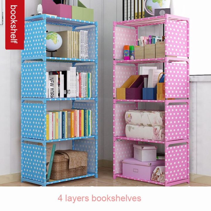 Multi%20Layer%20Simple%20Bookshelf%20Nonwoven%20Fabric%20Book%20Organizer%20Storage%20Cabinet%20Assembly%20Wall%20Children%20Shelf%20Bookcase%20-%20Image%202