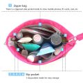1Pcs New Storage Bags Insert Cosmetic Bag Portable with Zipped Top Linner Bag Felt Multi-Pocket Handbag Organizer Women. 