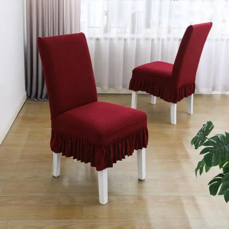Elastic Chair Cover, Stretch Removable Washable Short Dining Seat
