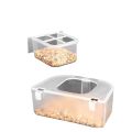 Sturdy Plastic Bird Food Box Transparent Feeding Supplies Indoor Bird Feeder Bird Water Tank Box Cage. 