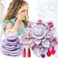 Bizzy Angel's Wings Girls Makeup Kit, Washable Girls Makeup Set Pretend Play Princess Makeup Birthday Gifts Toys for Girls Toddlers. 