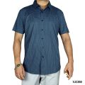 VIRJEANS (VJC850) Silk Stretchable Summer Shirt For Men - ( Check Silk Half Shirt ) Dark Blue. 