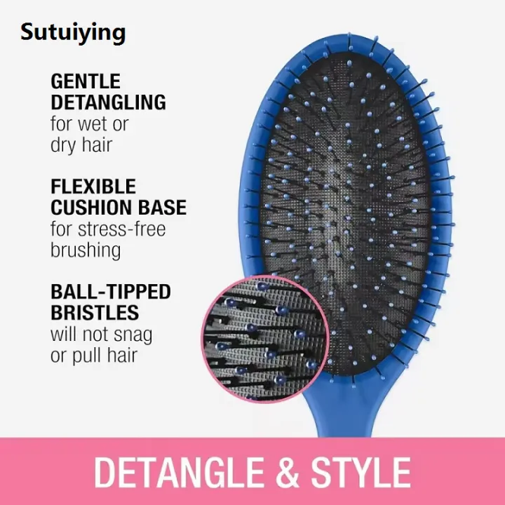 Sutuiying%202pcs/set%20Detangling%20Air%20Cushion%20Hairbrush%20Scalp%20Massage%20Comb%20Soft%20Portable%20Nylon%20Smooth%20Hair%20Brush%20with%20Cleaning%20Claws%20Hair%20Styling%20Tools%20-%20Image%204