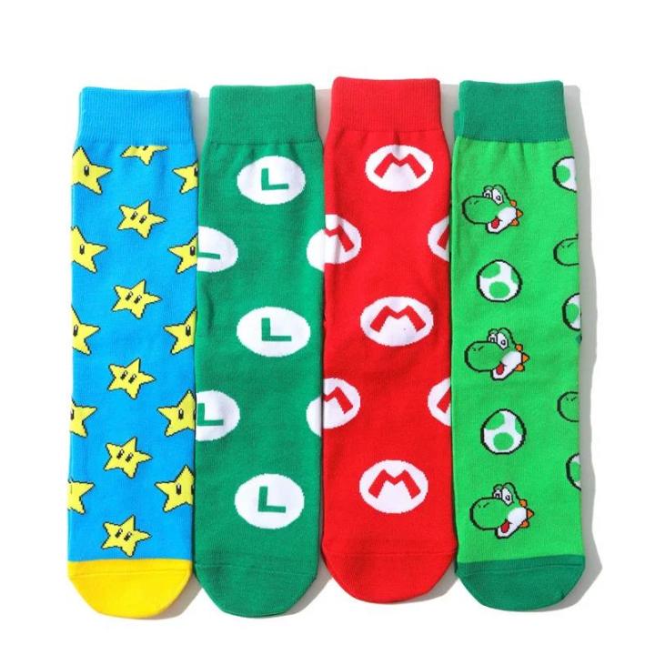 Cartoon%20Figure%20Super%20Mario%20Socks%20Luigi%20Yoshi%20Men%20Fashion%20Women%20Casual%20Cotton%20Socks%20Game%20Comfort%20Adult%20Sport%20Socks%20Birthday%20Gift%20-%20Image%202