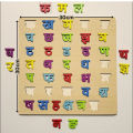4in1 Nepali English Combo 3D Wooden Alphabets And Number Preschool Montessori Early Education Puzzle Board Nepali Ka Kha Ga  EK DUI TIN ABCD 1234 Number For Kids. 