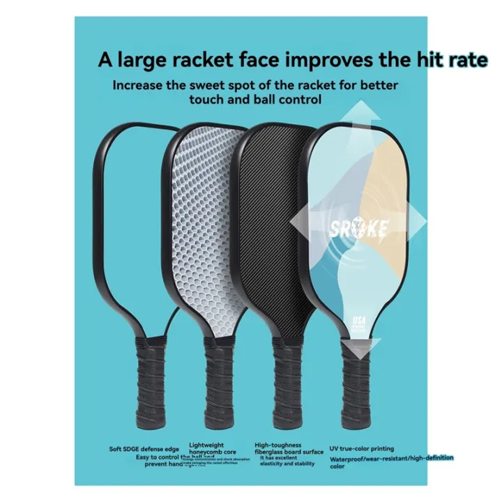 Pickle Racket Sport Pickleball Racket Glass Fibre Pickleball Paddle Honeycomb Core Racket ...
