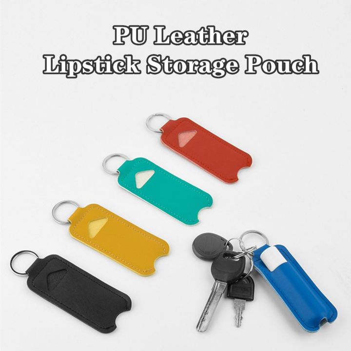 Keychain display Lanyard with chapstick Lipstick stand Lip Balm Case Lip balm bag Chapstick holder Keychain holder Key Ring Holder Lipstick Keychain Bag