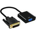 DVI D VGA cable Active DVI-D Dual Link 24+1 male to VGA Female Video with Flat Cable Adapter Converter. 