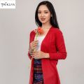 Trikaya Women's Cotton  Full Sleeves Long Cardigan -Red. 