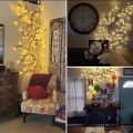 Willow Vine Lights, 8 Flash Model Twinkling Tree with Remote Control Flexible Wall Tree Lights for Living Room Bedroom Decorations, 71 Leds. 