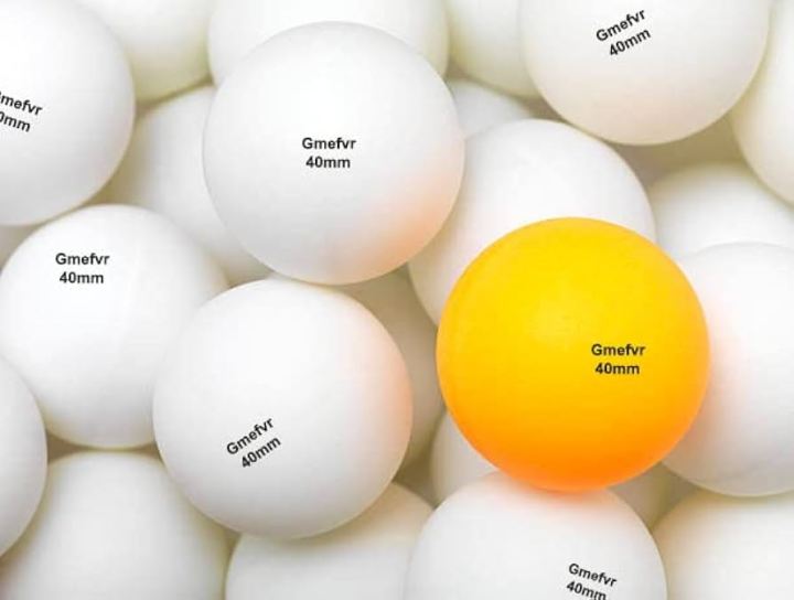 4 Pieces of Table Tennis Ball 40mm Yellow and White Random Color Ping Pong TT-Balls