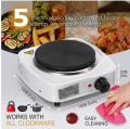 1000W Portable Electric Hot Plate – Fast Heating Single Burner Stove for Home Kitchen & Travel. 