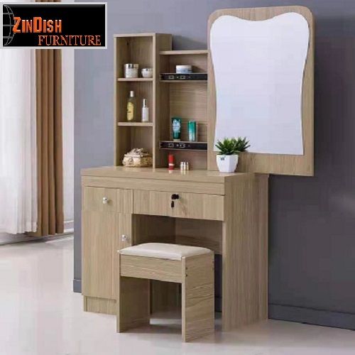 MDF Laminated Dressing Table With Sliding Mirror-611