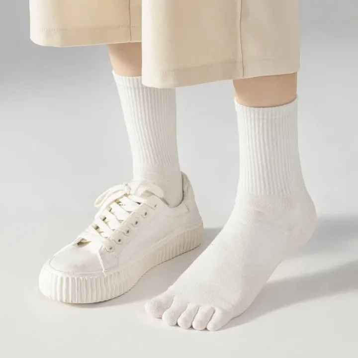 New%205%20or%2010%20Pairs%20Women%20Sports%20Toe%20Socks%20with%20Separate%20Fingers%20High%20Tube%20Five%20Finger%20Cotton%20Crew%20Socks%20Yoga%20High%20Quality%20-%20Image%202