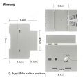Wenefang 6IN1 Din Rail AC Monitor 110V 220V 380V 100A Voltage Current Power Luxury Factor Active KWH Electric Energy Frequency Meter VOLT AMP. 