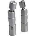 14MM & 16MM Thin Wall Magnetic Swivel Spark Plug Socket - 3/8-Inch Drive 12-Point Spark Plug Socket Removal Tool - Swivel Extension Permits Access to Most Confined Areas. 