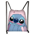 New Stitch Kids Drawstring Pocket Outdoor Travel Storage Bag Printed Polyester Drawstring Bag Portable Batch. 