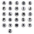 40 Gram Black & White Mixed English Letter Acrylic Beads Alphabet Beads for Charms Bracelet Necklace For Jewelry Making DIY. 