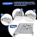 50Pcs 35mm DIN Rail Terminal Block End Stopper Mounting Clips. 