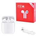 TWS I12 Earbuds |12 Hours PlayTime | 10 Mm Deep Bass Wireless Earbuds. 