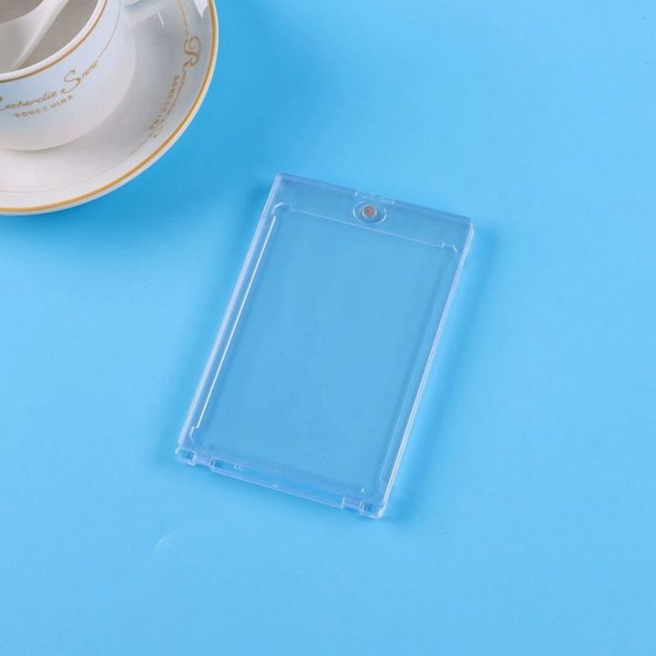 New%20Acrylic%20Card%20Holders%20Transparent%20Magnetic%20Card%20Storage%20Box%20Display%2035PT%20Trading%20Cards%20Sleeves%20Card%20-%20Image%206