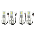 FORIDE 4X H3 Super Bright -LED Headlight Kit 100W 10000LM Fog DRL Bulbs 6000K White. 