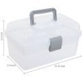 Plastic Storage Reinforced Handle Box | Rectangular Container Multipurpose Stackable Storage Box with Lid & Handle. 