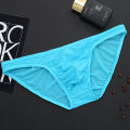 Spot ice silk underwear men's triangle summer underwear Men's Ice Silk sexy underwear men to figure sample OEM. 