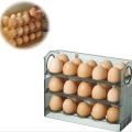 3 Layer Flip Type Refrigerator Egg Storage Box Stand Organizer Tray. 