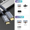 4K DisplayPort to HDMI Cable Adapter 6.6ft 2m DP to HDMI Male Video UHD 1440P/2K@120Hz,4K@30 Nylon DP to HDTV Uni-Directional C. 
