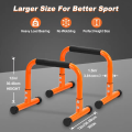 Push Up Bar, 14'' High Steel Parallettes & Dip Bar with Full Coverage Foam Handle, Heavy-Duty Calisthenics Parallel Bars for L-Sit, Dips, Home Gym Strength Training Workout. 