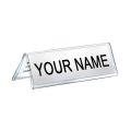 Triangular Plastic Name Plate, A set of Five Name Plates ( PY-034 Transparent PVC) By Mitrata) - Name Plates |. 
