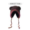 Cute Bear Ear Knitted Woolen Hat Windproof Thickened Ear Protection Cap Keep Warm Beanies Cap for Women. 