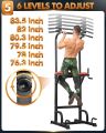 Dip Station Home Indoor Gym Power Tower Adjustable Pull-Up Bar Multi-Functional Training Equipment Height Fitness Workout Station Strength Exercise Pull Up Bar Pull Up Stand ( Back Support not Included). 