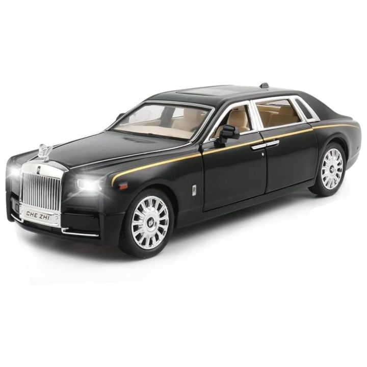 Rolls Royce Phantom Alloy Metal Pull Back Car Scale Model Openable Doors with Sound Light Mini Auto Toy car