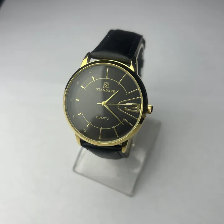 Watch%20Round%20Black%20Dial%20Stainless%20Steel%20Gold%20Dial%20Case%20%20Leather%20Strap%20Waterproof%20Quartz%20Moment%20Casual%20Design%20Watch%20For%20Men%20-%20Image%203