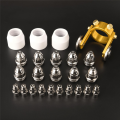 P80 Plasma Cutter Torch Consumables, 24Pcs 1.5mm Cutting Torch Nozzle Tips Electrode Kits, for BTC800DP Plasma Cutter. 