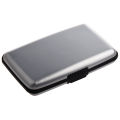 OUMERY Aluminium Case Credit Card Holder Metal Wallet, One Size in Silver. 