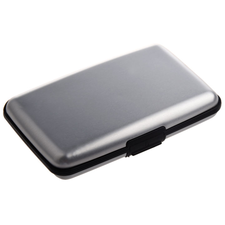 OUMERY Aluminium Case Credit Card Holder Metal Wallet, One Size in Silver