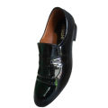 Black Formal Shoes Glossy Leather Party Shoes for Men. 