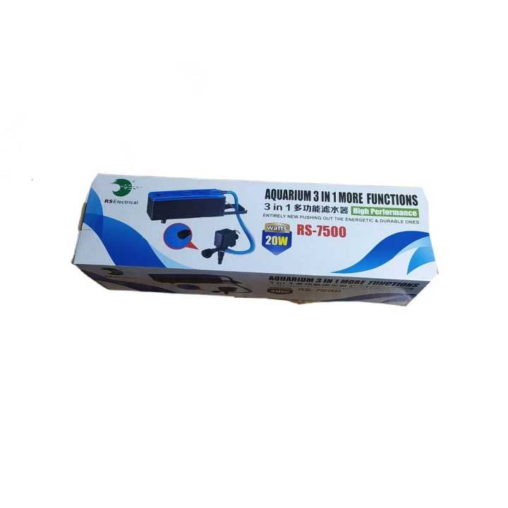 RS Electrical 20 Watt Fish Aquarium 3 in 1 Function Top Filter RS-7500 Juwel Aquarium