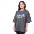 Renegade.Nepal Grey  Color Cotton Round Neck Half Sleeve Oversize Printed T-Shirt For Women. 