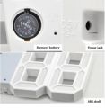3D LED Digital Alarm Clock Date Time Display Table Wall Modern Bedroom Living Room Office Jam Meja Dinding. 